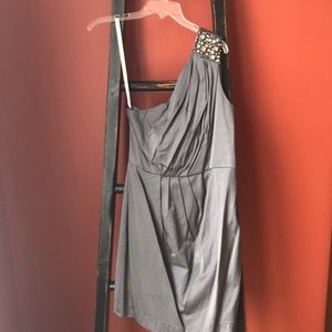 Shoshanna one shouldered jeweled dress